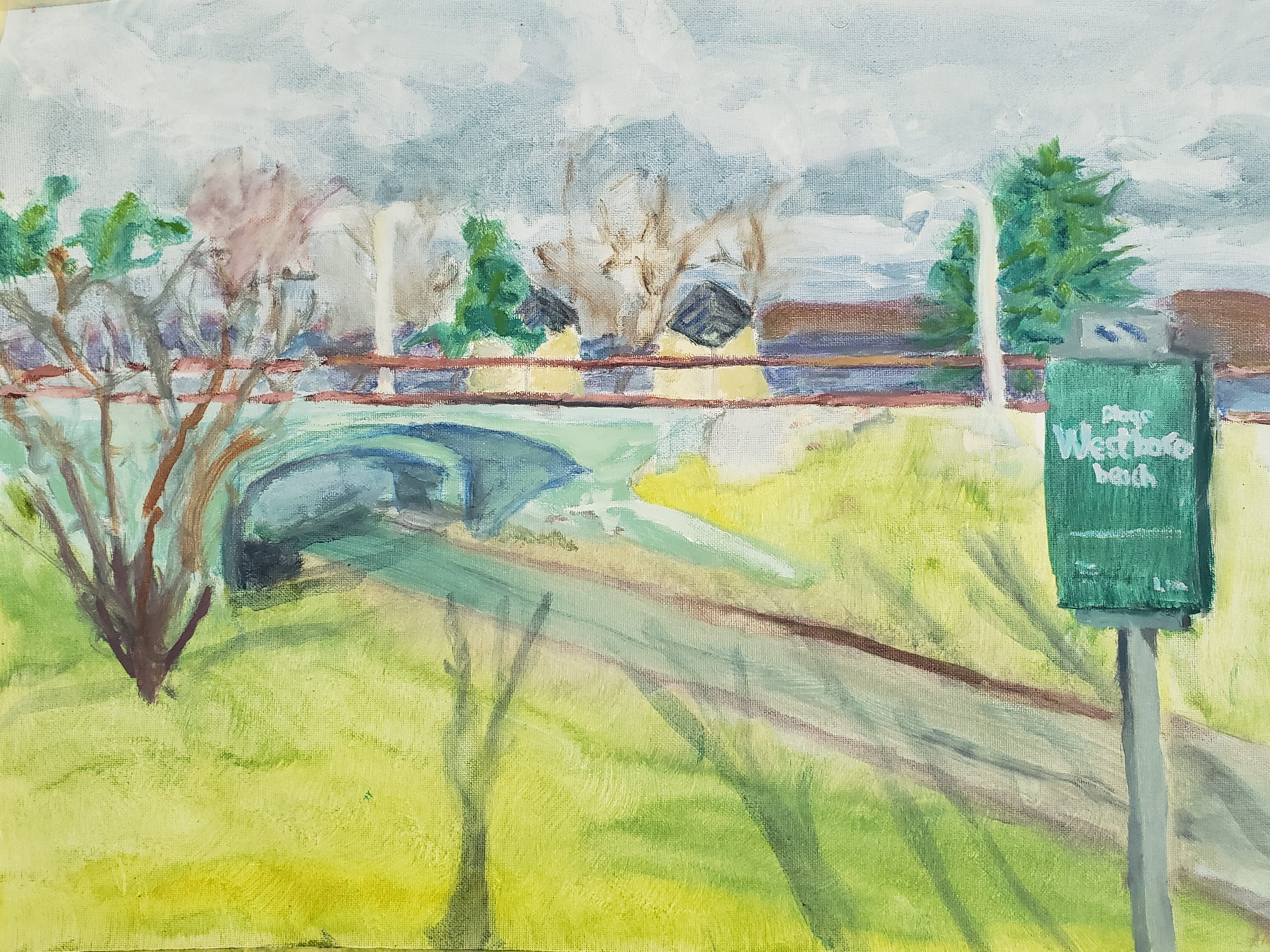 Westboro Beach. Ottawa Art. Oil Painting.